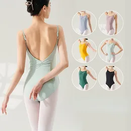 Stage Wear Leotard Ballet Costume Bodysuit Leotards For Women Adult Dance Camisole Gymnastics Swimwear Practise Performance Clothes