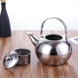 Water Bottles Portable Tea Kettle With Strainer Gas Stove Boiled Stainless Steel Teapot Whistling Large Capacity TeaKettle