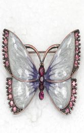 Whole Crystal brooch Rhinestone Enameling Butterfly Brooches Fashion Costume Pin Brooch Jewelry gift C8666438241