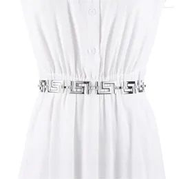 Belts 1PC Metal Geometric Waist Chain Adjustable Belt Body Jewelry For Women Shirt Dress Decorative