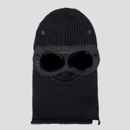 Extra Fine Merino Wool Goggle Balaclava Beanie Knit Hat Outdoor Retains Heat Windbreak Hood Men Cap Skull Caps Black ONESIZE2585