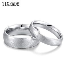 Accessories Bands Fashion JewelryRings TIGRADE 4 6mm Titanium Ring Dome Brushed Special Scratch Design Wedding Band Comfort Fit Si1620498