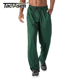 TACVASEN Breathable Mesh Sportswear Pants Mens Casual Trousers Elastic Waist Running Joggers Hiking Mountain Loose Fit Pants 240220