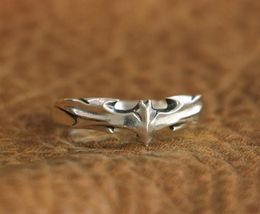 LINSION 925 Sterling Silver Bat Ring Charms Ring TA111 US Size 7 to 155856754