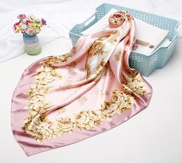 Luxury designer brand carriage chain 90cm 90cm square new simulation silk small square scarf tassel simulation silk scarf4917113