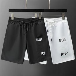 Designer Men's Shorts Swim Trunks Cotton Drawstring Summer Beach Stretch Twill Shorts with Pockets Relaxed Casual Mens Swimming Bathing Suit Quick Dry Black White