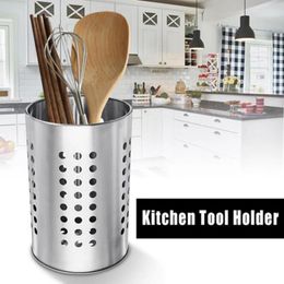 Kitchen Storage Cutlery Holder Drainer Spoon Fork Chopsticks Basket Stainless Steel Rack Accessories Tools Organizer