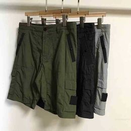 Designer Summer Metal nylon Men's Shorts Chao beach pants Solid Colour tooling Capris Quick drying Leisure European and American fashion Versatile designerQNWW