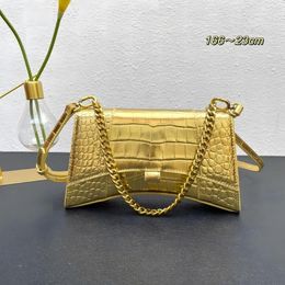 Designer bags hourglass wallet with chain Crocodile embossed handbag high-quality genuine leather handbags Handbag Crossbody bag H233r