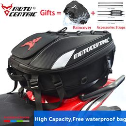Motocentric Waterproof Motorcycle Tail Bag Multifunction Motorcycle Rear Seat Bag High Capacity Motorcycle Bag Rider Backpack 240219