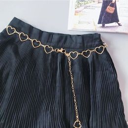 Belts Women Fashion Personality Hollow Heart Shaped Metal Waist Chain Belt Waistband Accessories