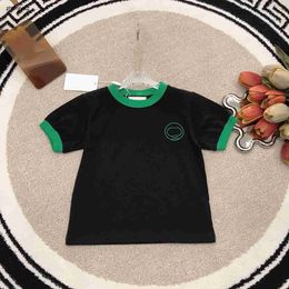 Luxury baby T shirts Embroidered circular logo child Short Sleeve top Size 100-150 CM designer kids clothes cotton boys tees 24Feb20