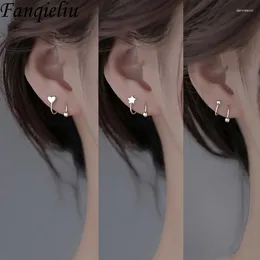 Stud Earrings Fanqieliu 925 Silver Needle Fashion Jewelry Spiral Heart Star For Women FQL23690