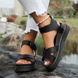 Sandals Women Suit Summer Heels Muffins Shoe Female Large Size Flat 2024 Women's Beach Fashion Black Platform Sandalias