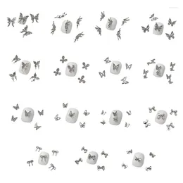 Nail Art Decorations RXJC 10Pack 3D Butterfly Alloy For