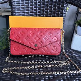 10A Designer purse women bags handbag wallet on chain embossed woc crossbody bag luxurious bags sling bag Woman Bags felicie lady portefeuille m61279