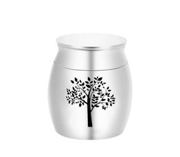 5 colors Aluminum alloy Urns Pets Cremation Ashes Urn Keepsake Casket Columbarium Memorials Tree of Life 30 x 40mm1062102