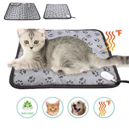 Mats Adjustable Pet Heating Pad Blanket Dog Cat Puppy Warm Electric Heated Mat Poweroff Protection Waterproof Biteresistant Wire