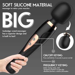 Vibrators New Strong Vibration Av Stick Large Massage 10 Frequency Male and Female Masturbation Device Fun Products 240224