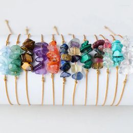 Charm Bracelets Irregular Chip Natural Crystal Beads Bracelet Healing Mineral Stone Amethysts Lapis Opal Blue Purple