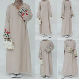 Ethnic Clothing Turkey Abaya Muslim Women Embroidery Casual Prayer Long Maxi Dress Eid Ramadan Kaftan Arab Robe Dubai Saudi Islam Jalabiya