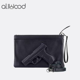 Shoulder Bags 3D Print Gun Pistol Bag Brand Women Chain Messenger Designer Clutch Purse Ladies Envelope Clutches Crossbody Bolsas2467