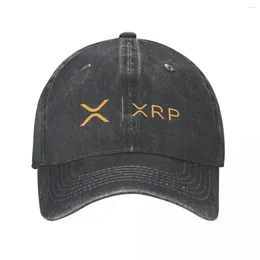 Ball Caps Retro Xrp Ripple Crypto Baseball Cap Unisex Style Distressed Denim Sun Cryptocurrency Outdoor Summer Travel Hats