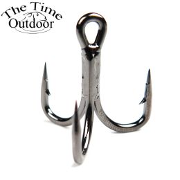 Fishhooks THETIME Super Sharp Anchor Fishhook Size #4#4/0 Sea Fishing Hook Saltwater 4X Strong Treble Hook Triple For Fish Anzol De Pesca