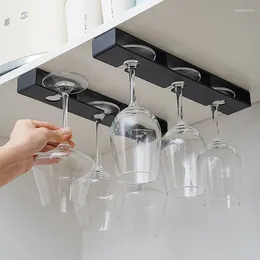 Kitchen Storage 1Pcs Functional Wine Glass Holder Hanging Under Shelf Goblet Drying Rack Cabinet Bar Supplies Stand