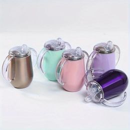 Water Bottles 1pc 10oz Stainless Steel Sippy Cup With Double Handle Bottle Vacuum Insulated Drinking For Drink Training Drinkware