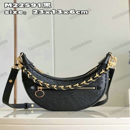 M22591 Loop baguette handbag 2023SS Loop PM Chain Shoulder Bag Designer Half-moon Baguette Handbag 2022SS Garden Floral Jacquard D277Y