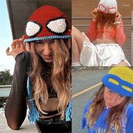 Berets Superheroes Knitted Winter Slouchy Crocheted Hat Halloween