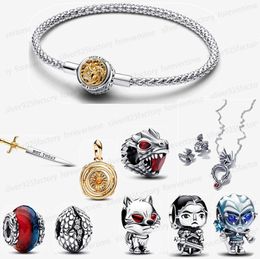 New High-quality Designer Charm Bracelets for Women Sterling Silver Necklace Fit Earrings Games of Thrones Bracelet Set Jewelry Gift with Box