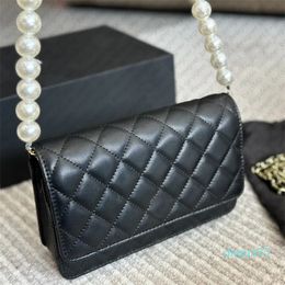 Designer Bags Fashion Bags Pearl Crossbody Leather Shoulder White Evening Black Handbags Mini Chain Clutch Bags Wallets