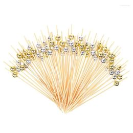 Forks 100PCS 12cm Disposable Bamboo Fork Twisted Party Buffet Fruit Desserts Pick Skewer Cocktail Sandwich Stick