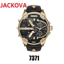 Sports Military Mens Watches 50mm Big Dial Golden Leather Stainless Steel Fashion Watch Men Luxury Sapphire solid Clasp Presidents2728