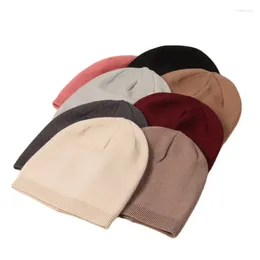 Berets 2024 Women Slouch Beanies Skullies High Quality Female Solid Cashmere Wool Knit Beanie Hat Girl Winter Warm Bonnet Outdoor