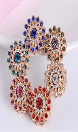 36 pcs lot flower shaped Magnetic Pins for Hijab Scarves Colourful Rhinestone Magnet Button 3186442