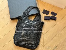 Top handle Straw weave Font Tote Clutch Bag Raffias handbag Womens embroidery classic luxurys lady Basket Bag Shoulder Designer men Purses pochette CrossBody o2281