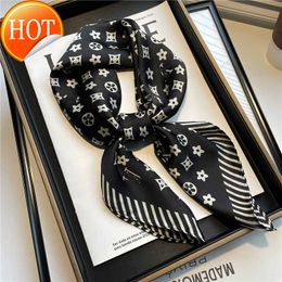 Scarves Scarf Designer Silk Scarfs for Women Cap Shawl Lightweight Square Satin Head Wrap Medium Headband Character Letter Animal Print