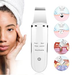 Bottles Ultrasonic Skin Scrubber Deep Face Cleaning Hine Peeling Shovel Facial Pore Cleaner Ems Ion Skin Scrubber Lift Hine Beauty