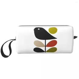 Cosmetic Bags Orla Kiely Stem And Bird Makeup Bag For Women Travel Organizer Fashion Scandinavian Style Storage Toiletry