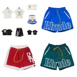 rhude t shirts for men RHude sweatshirt Rhude shorts designer mens short man 24ss Quick Dry Crew Neck Short Sleeve Europe America Women Size S-XL T Shirts polo shirt