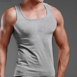 Men's Tank Tops Mens Gyms Casual Tank Tops Men Fitness Cool Summer 100% Cotton Vest Male Sleeveless Tops Gym Slim Casual Undershirt Men ClothesL2402