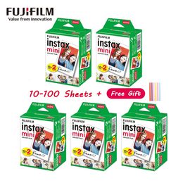 10-200 Sheets of Fuji White Edge Po Paper Mini897c7s259011 Universal Three-inch Fujifilm Instax Mini Film 240221