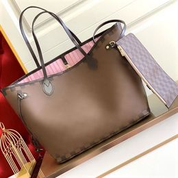 Tote bag Designer Luxury never purses full Women shopping bags handbags Casual MM GM leather Shoulder wallet crossbody makeup Comp280L