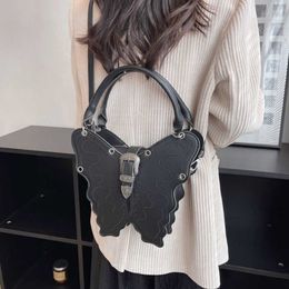 Totes Butterfly Shape Crossbody Bag Girls Funny Handbag For Women Tote Messenger Bag PU Leather Cute Ladies Shoulder Bag Purses Y2302B