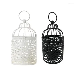 Candle Holders Hanging Holder Metal Vintage Birdcage Tealight Lantern Decorative Candlestick For Table Centerpiece Wedding Party