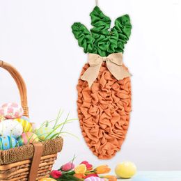 Decorative Flowers Easter Carrot Wreath Front Door Swag Decoration Hanging Ornament For Wall Sign
