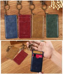 Business ID Bank Credit Card Case Cover Holder Keychains Keyrings Identity Badge With Keychain Key Ring Chain6230409